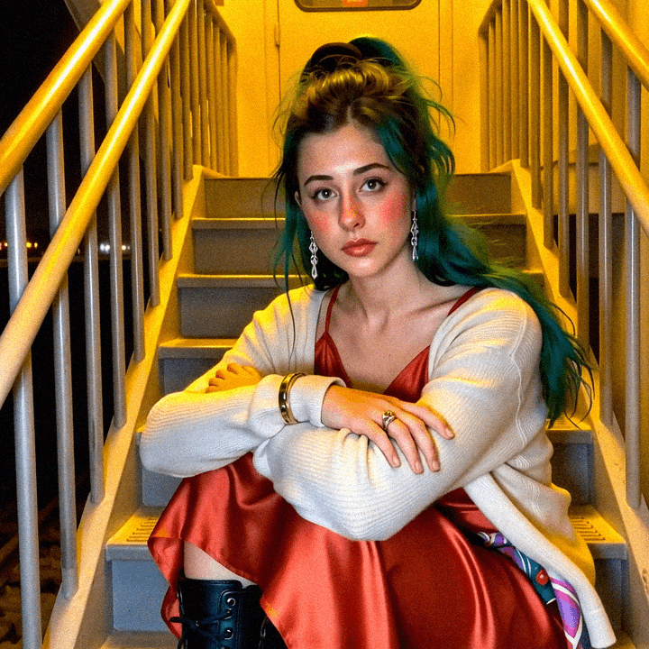 Emma-Jane MacKinnon-Lee with Perth staircases, repeating steps.