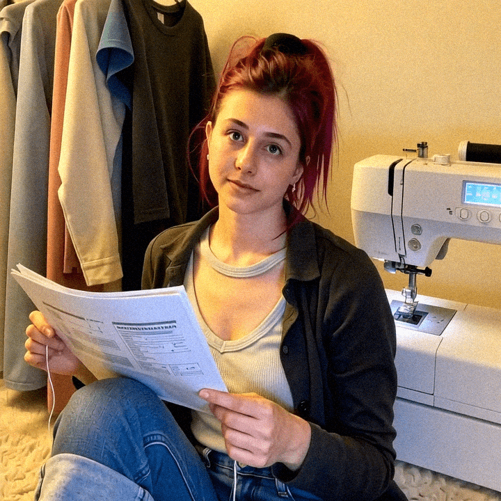 Emma-Jane MacKinnon-Lee in between days of stitches