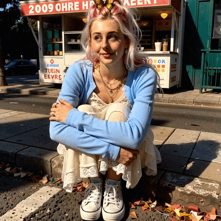Emma-Jane MacKinnon-Lee, wearing her favourite butterfly hairclip